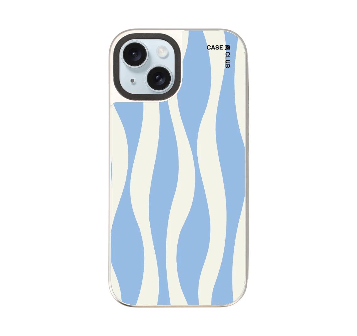 ลายคลื่นน้ำสีขาวน้ำเงิน